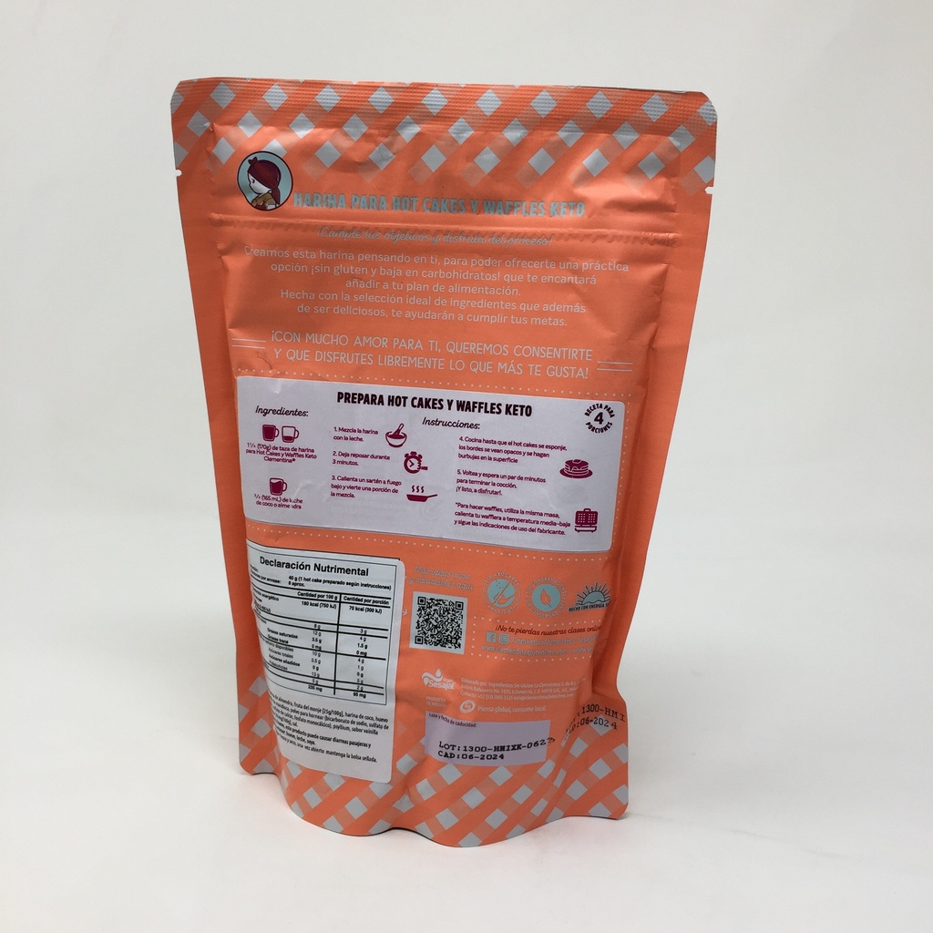 Clementina | Harina Keto para Hot Cakes y Waffles | 350 grs