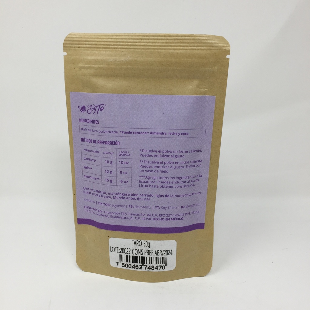Arte Sano | Sobre Taro Organico | 50 grs