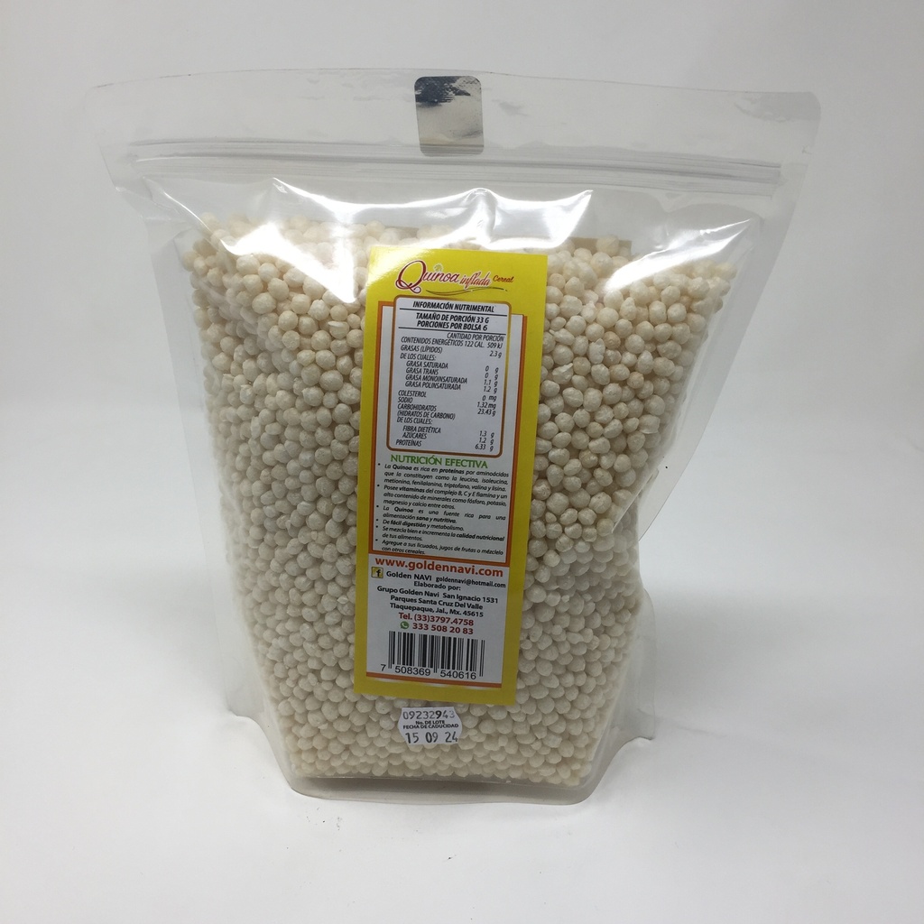 Golden Navy | Bolsa de Quinoa Inflada | 200 grs