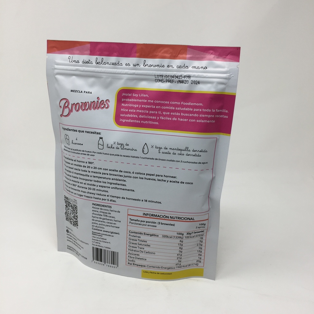 Foodiemix | Mezcla para Brownies | 350 grs