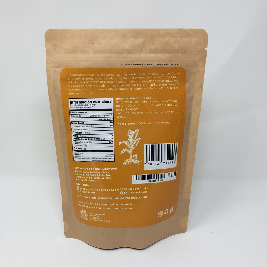 Tau | Curcuma Organica | 250 g