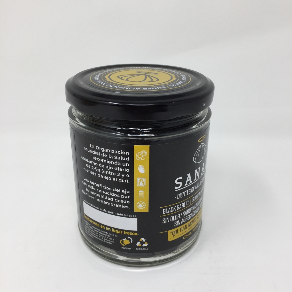 Sanajo| Frasco Diente  de Ajo Negro|160grs