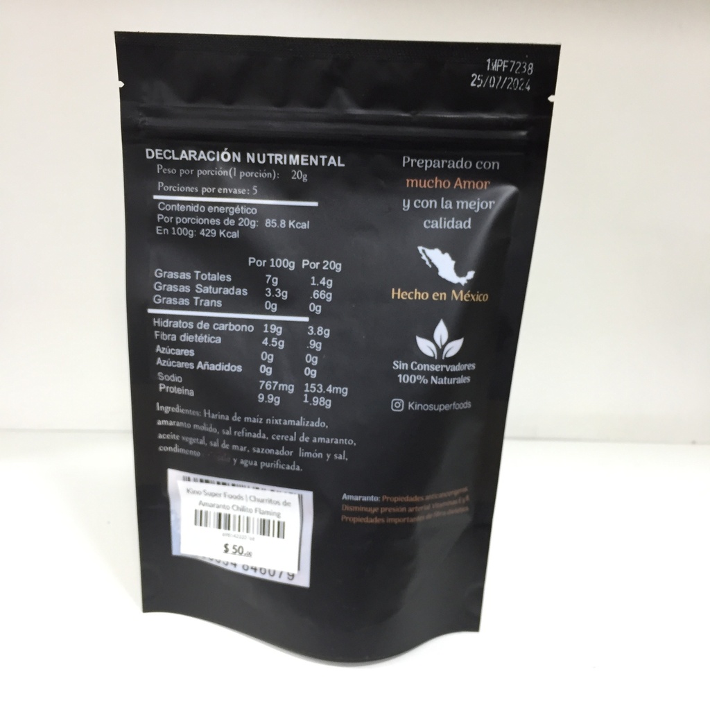Kino Super Foods | Churritos de Amaranto Chilito Flaming