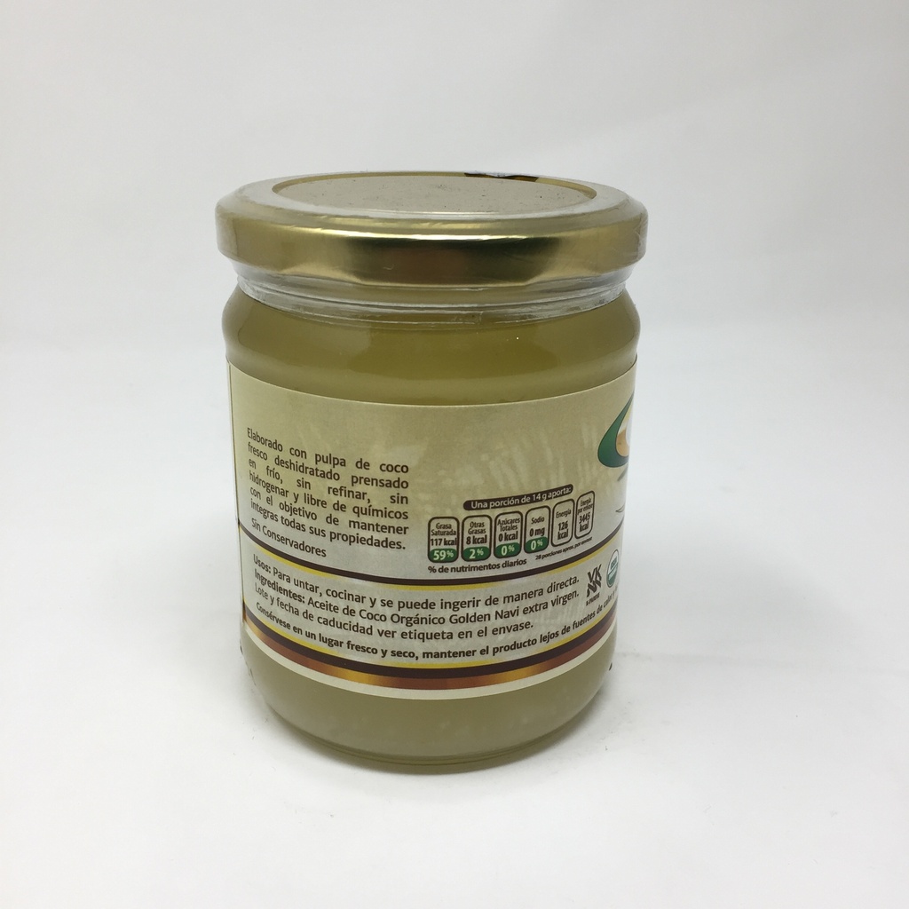 Golden Navy | Frasco de Aceite de Coco sin Olor | 450 ml