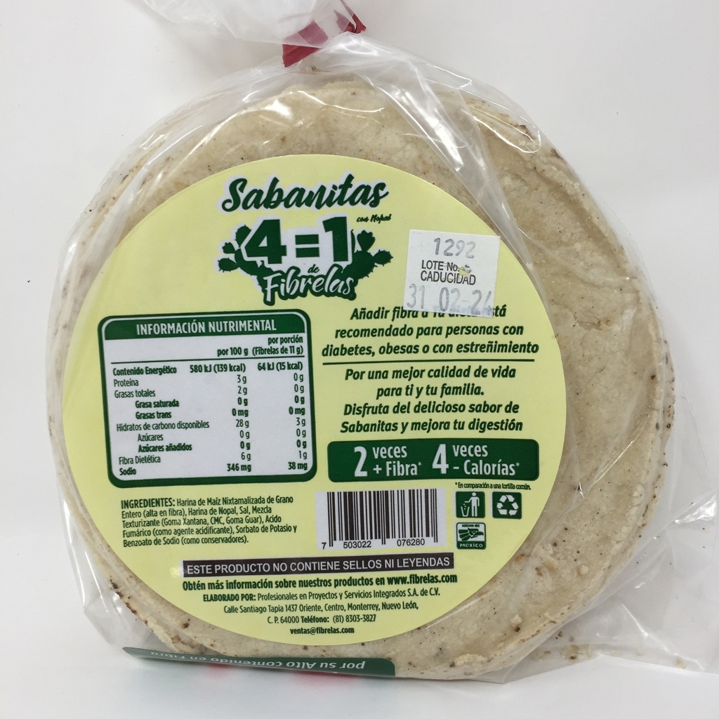 Fibrelas Sabanitas Nopal