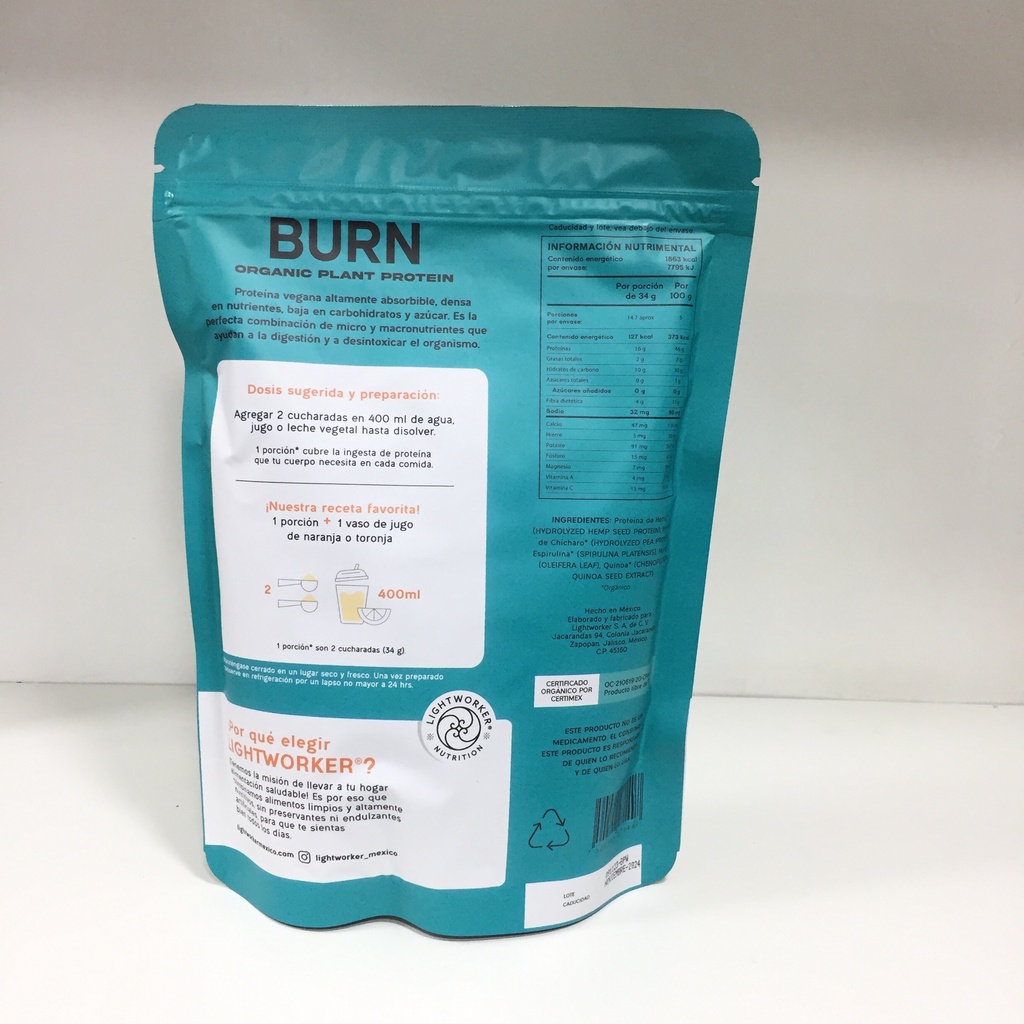 Lightworker | Burn Suplemento Organico | 500g