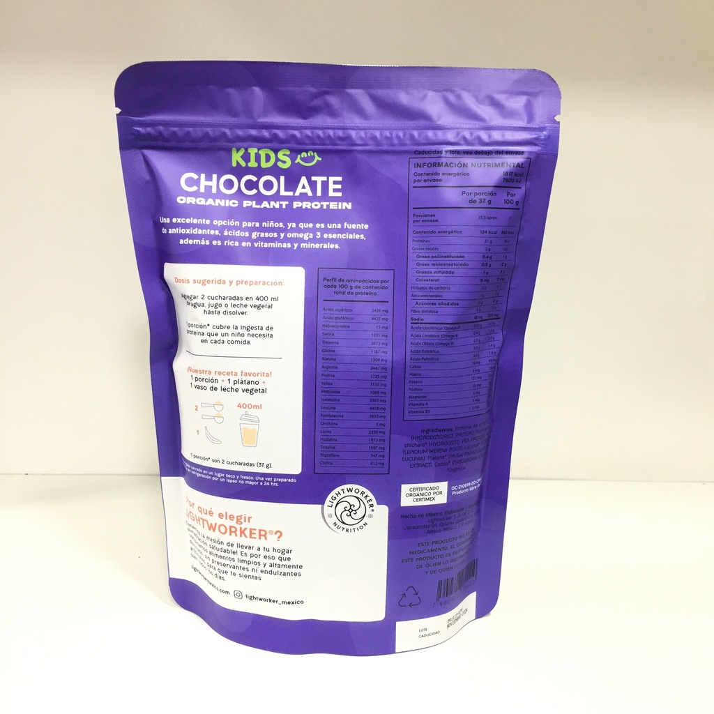 Lightworker | Kids Chocolate Suplemento Organico | 500g