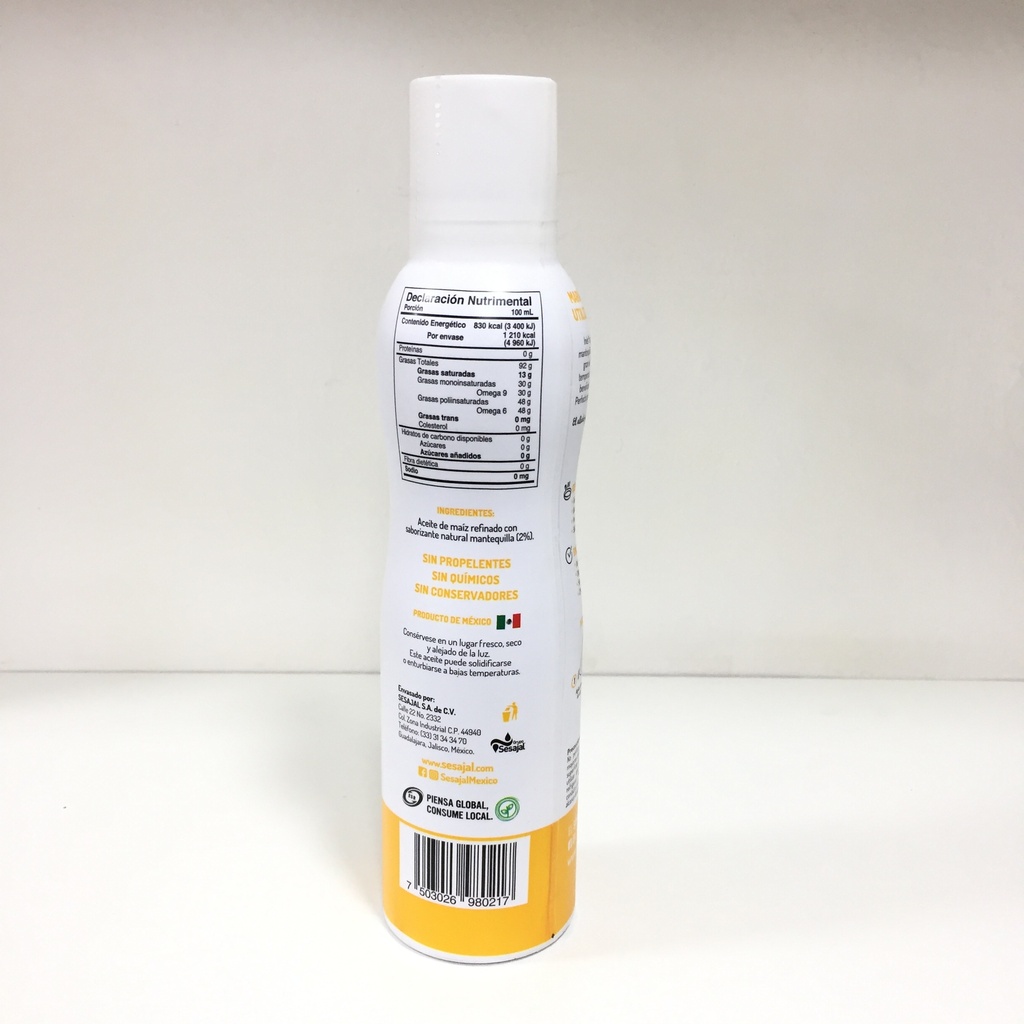 Ines | Aceite de Maiz sabor Mantequilla en Aerosol | 134ml