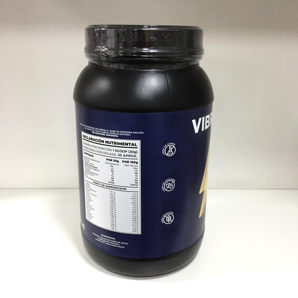 Vibractiva | Proteina Aislada Sabor Vainilla | 1kg