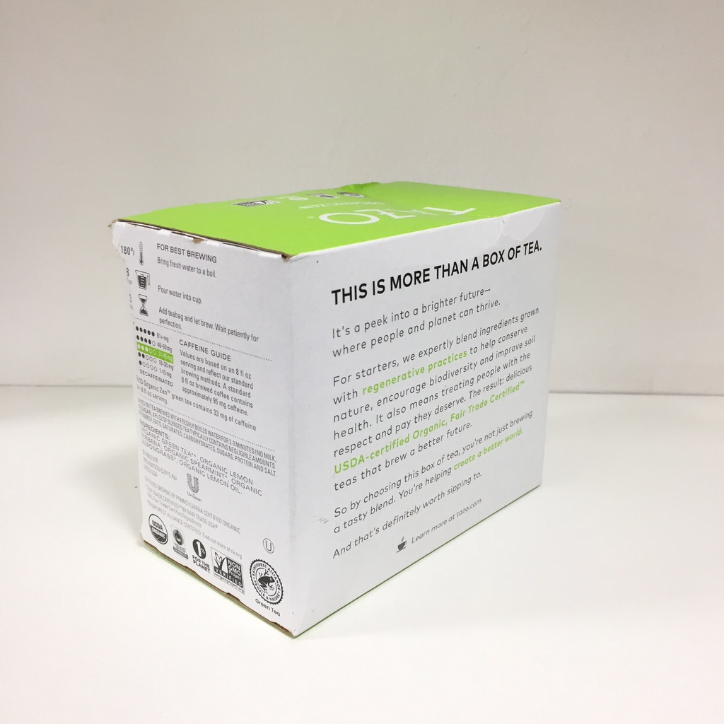 Tazo | Tea Verde Regenerativo Zen Organico | 36Bolsa