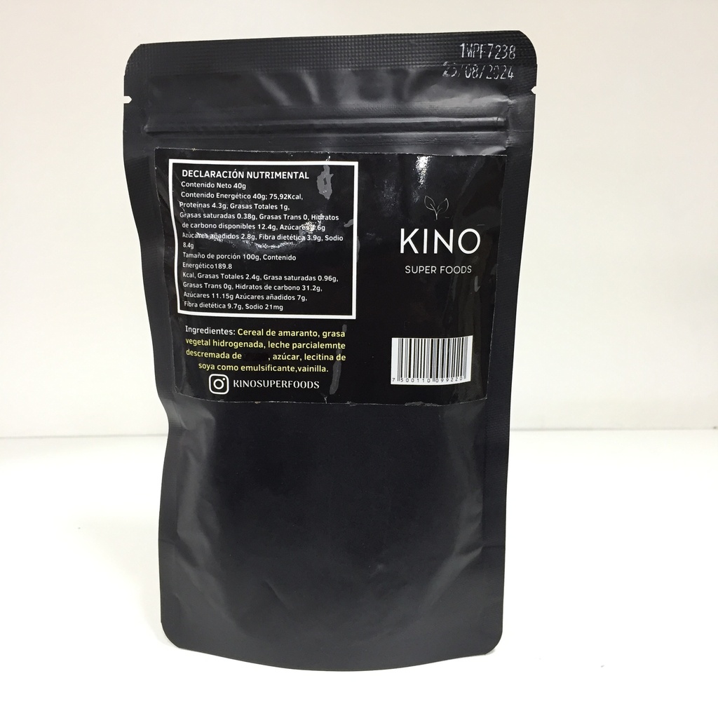 Kino Super Foods | Cuadritos de Amaranto con Chocolate Blanco | 12pz