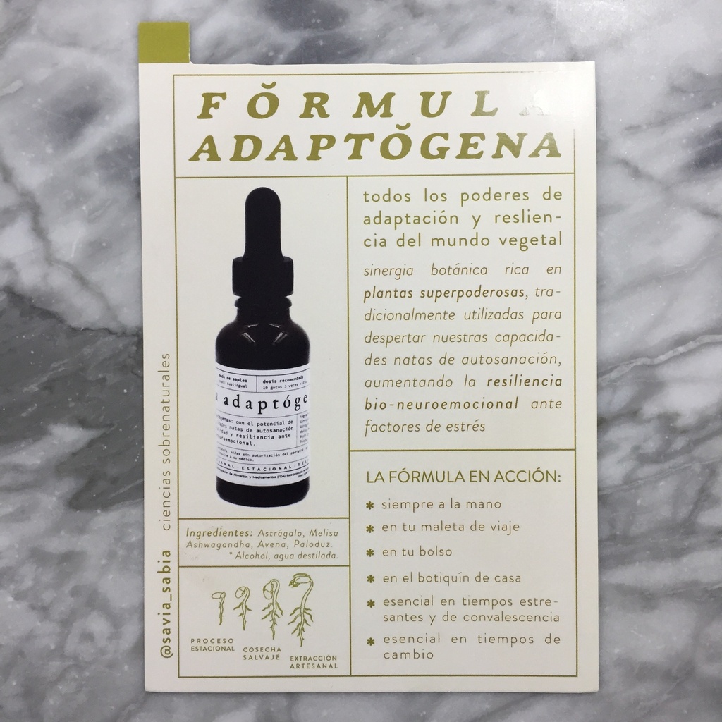Savia Sabia | Formula Adaptogena | 30 ml