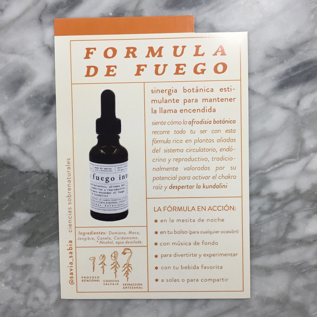 Savia Sabia | Formula Fuego Interior | 30 ml