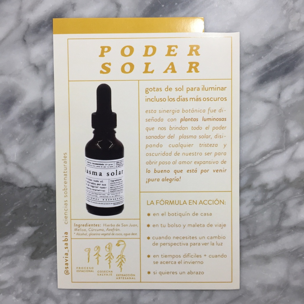 Savia Sabia | Formula Poder Solar | 30 ml