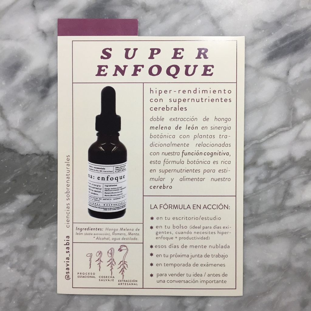 Savia Sabia | Formula Super Enfoque | 30 ml
