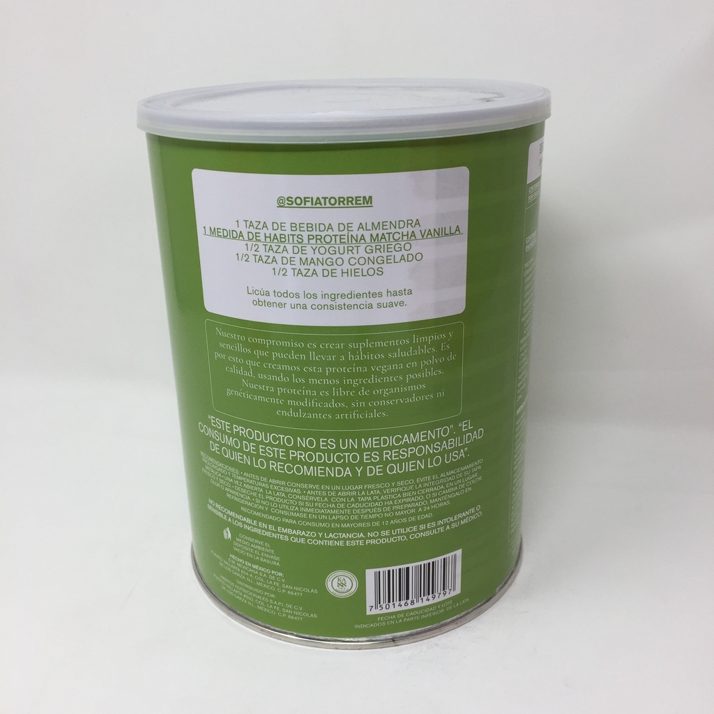 Habits | Probiotico Matcha Vainilla| 488 g