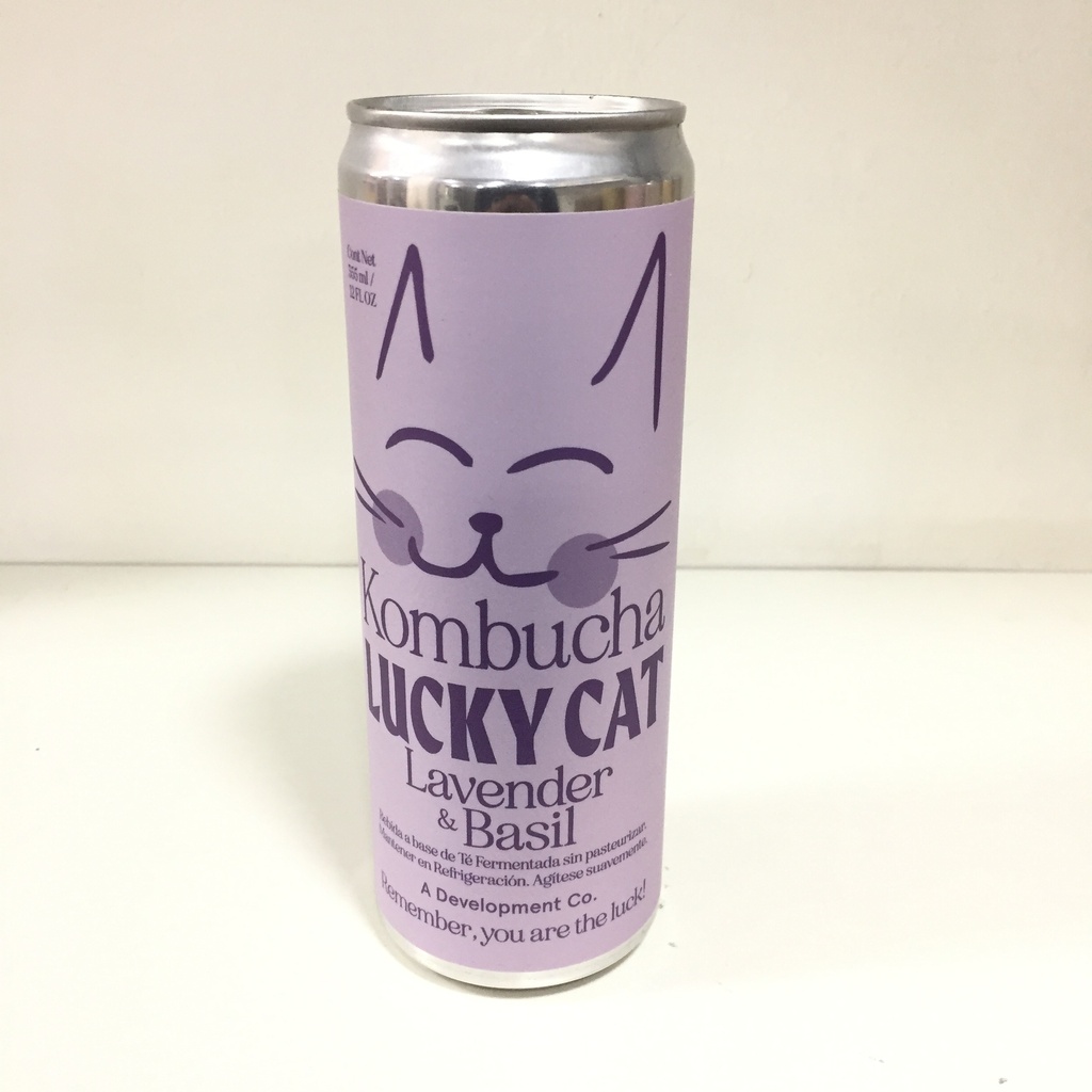 Lavanda Albahaca | Kombucha Lucky Cat 355 ml