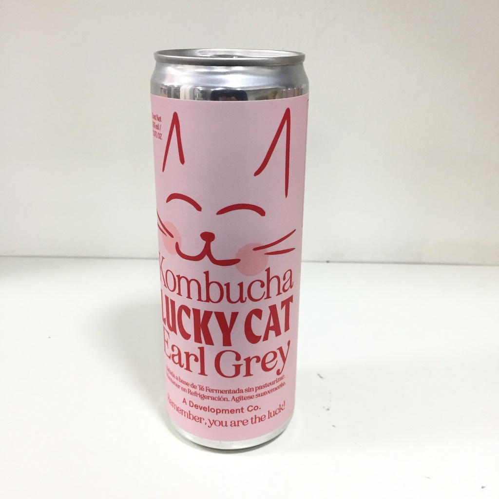 Earl Gray Té Negro Bergamota | Kombucha Lucky Cat 355 ml