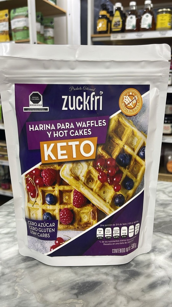 Harina Keto para Waffles y Hot Cakes | Zuckfri By Artesano 500 g