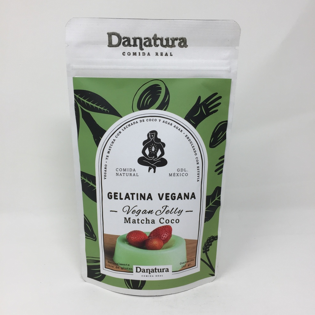 Gelatina Vegana Matcha Coco | Danatura 140 grs
