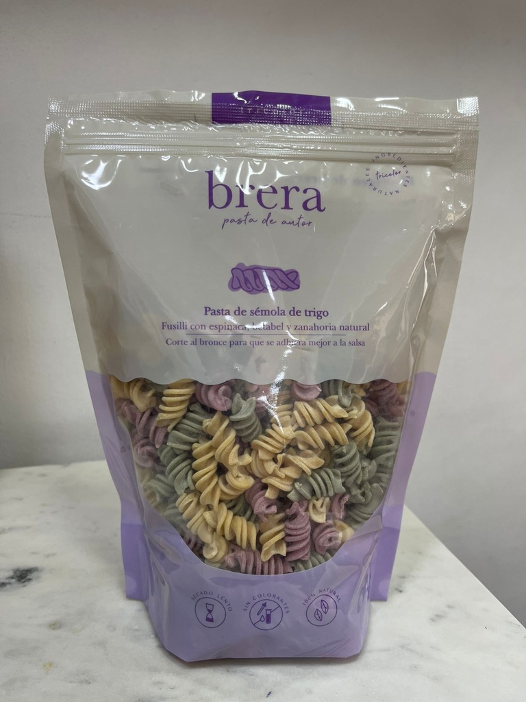 Fusilli con Espinaca, Betabel y Zanahoria | Brera By MNMS 500 grs