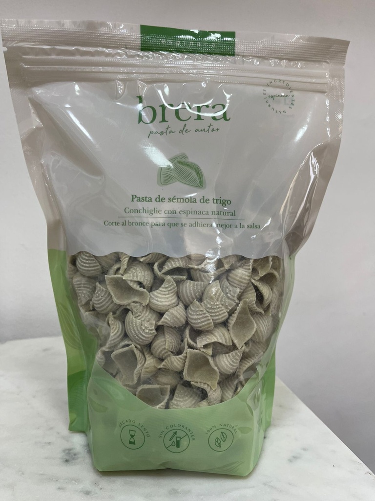 Conchiglie de Espinaca Pasta | Brera By MNMS 450 grs