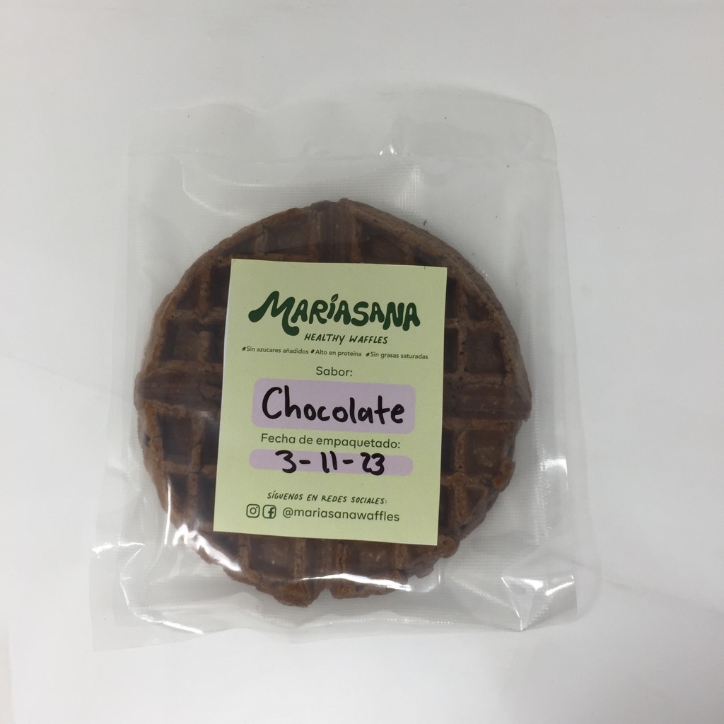 Waffle sabor Chocolate | Mariasana 1 Pza