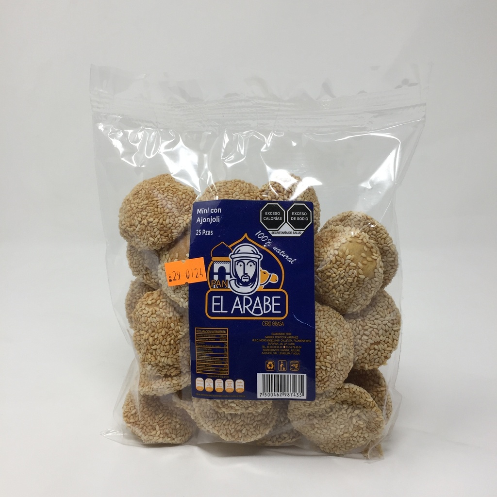 Pan con Ajonjoli Mini | El Arabe 25 pz