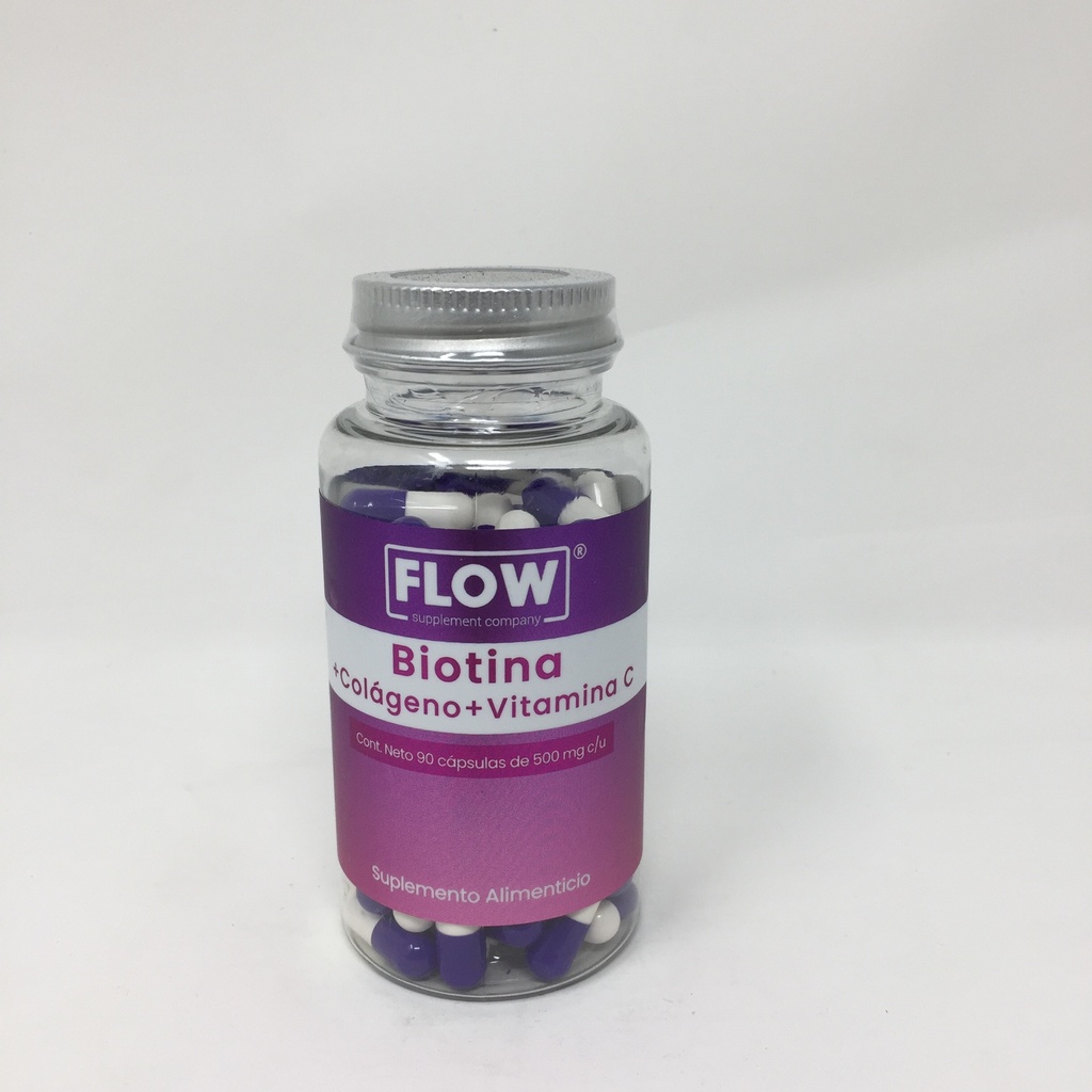 Biotina Colageno + Vitamina C | Flow 90 capsulas