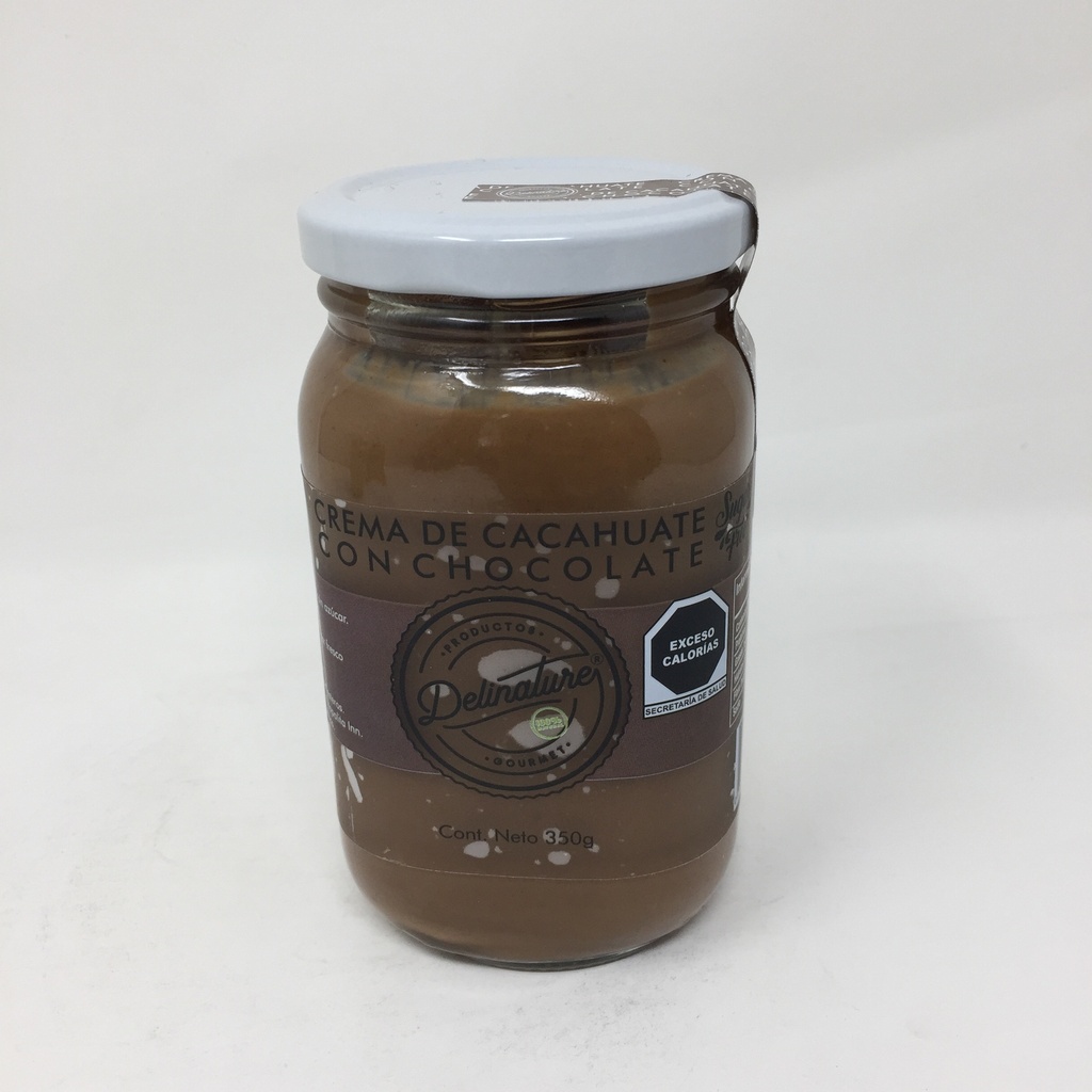 Crema de Cacahuate con Chocolate | Delinature 350 g