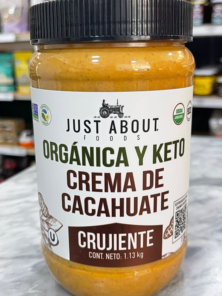 Crema de Cacahuate Organica Keto | Just About Foods 1.13 kg