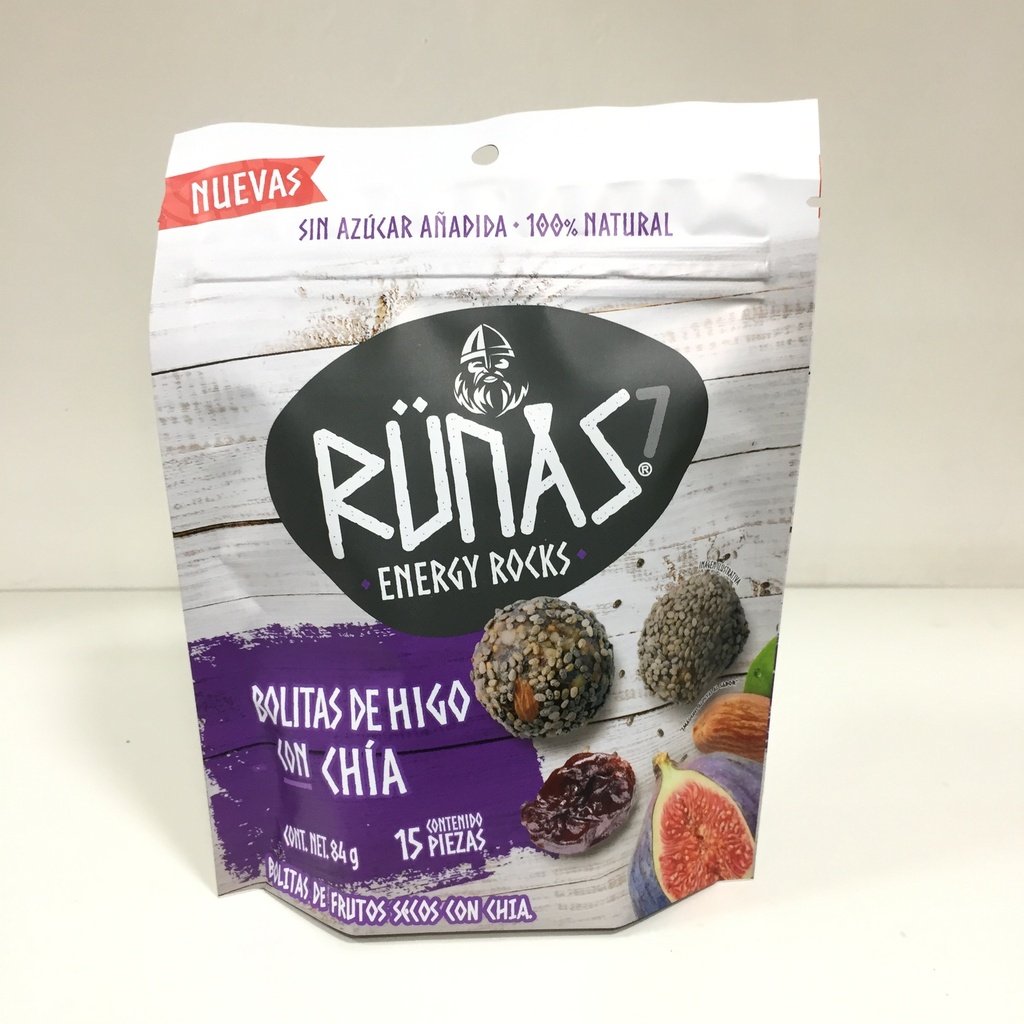 Bolitas de Higo con Chia Almendra y Ciruela | Runas 15 pz