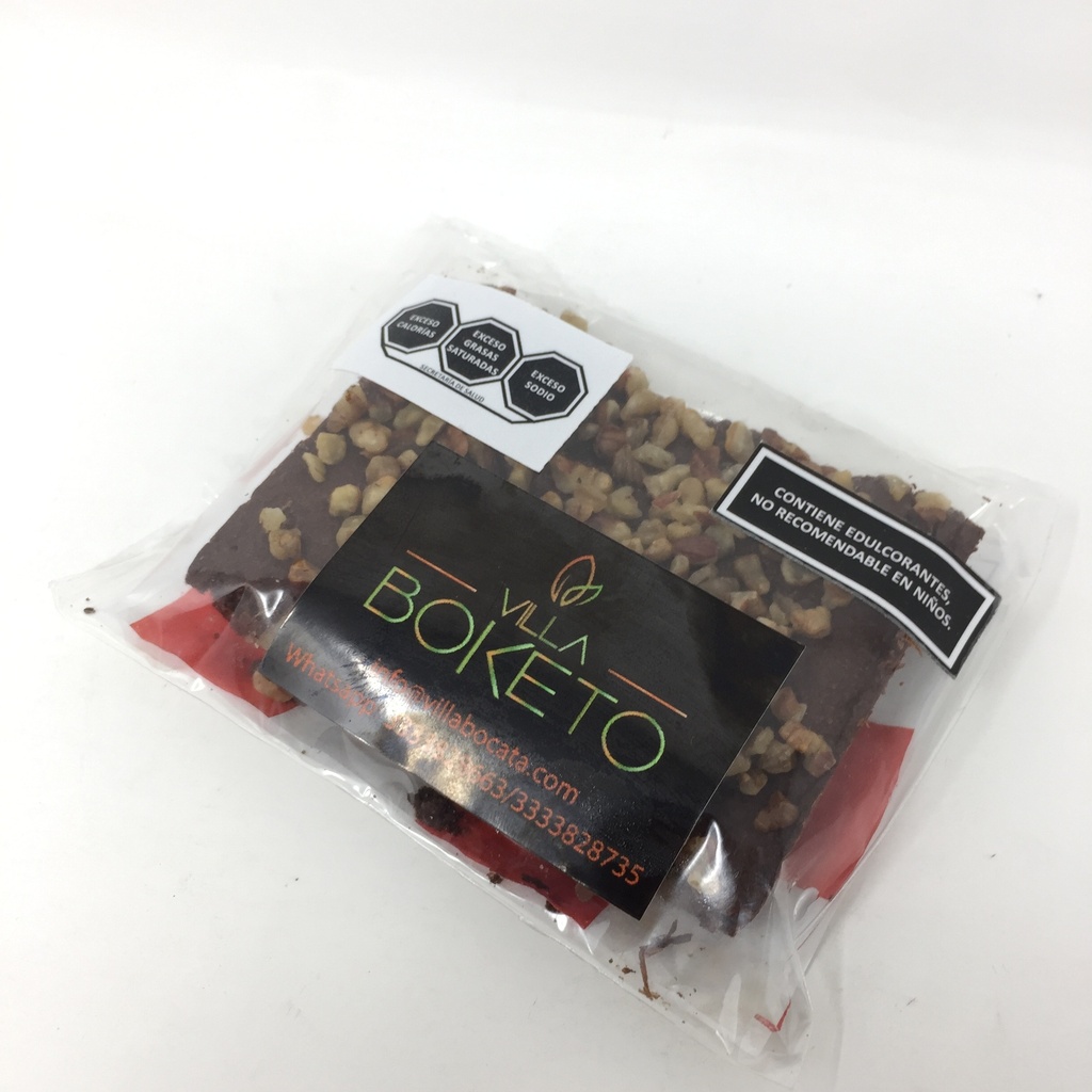 Villa Boketo | Brownie de Cacao Keto | Sin Gluten ni Azúcar