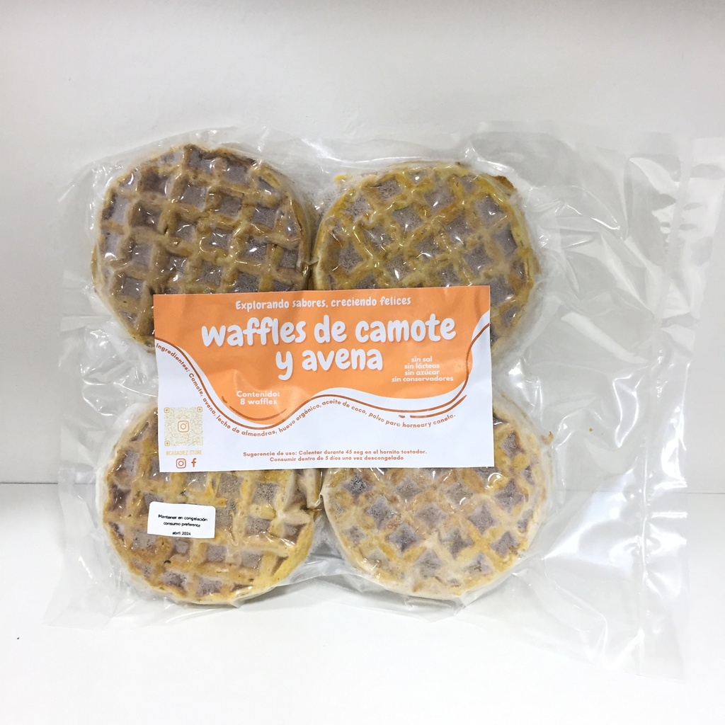 Waffles de Camote y Avena sin Azucar | Casadiez 