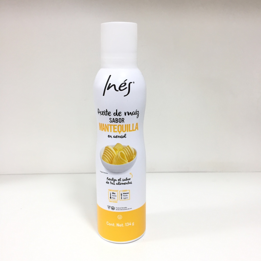 Aceite de Maiz Sabor Mantequilla en Aerosol | Ines 134 ml