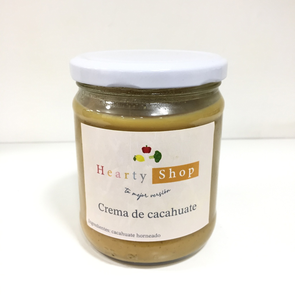 Crema de Cacahuate Hearty Shop | Canela y Sal 500 g