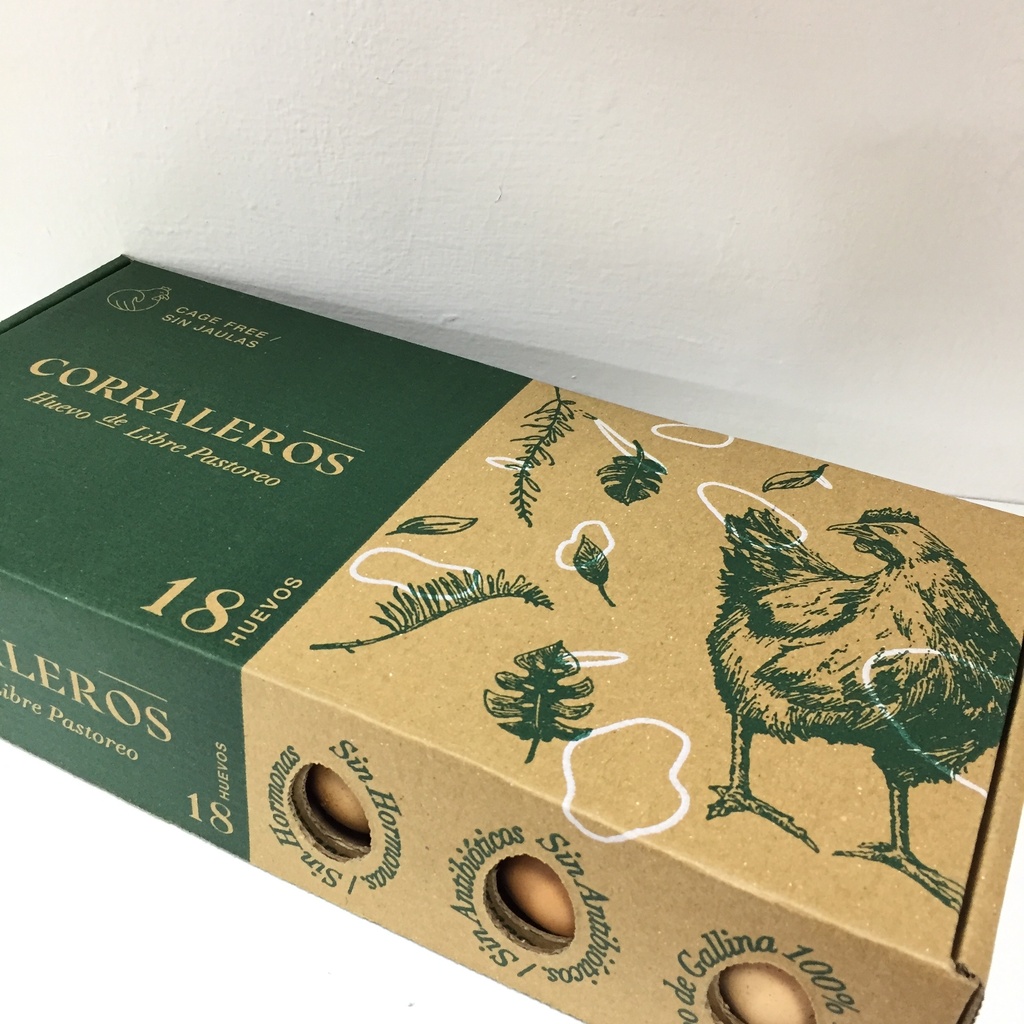 Huevo Rojo Corraleros 18 pz