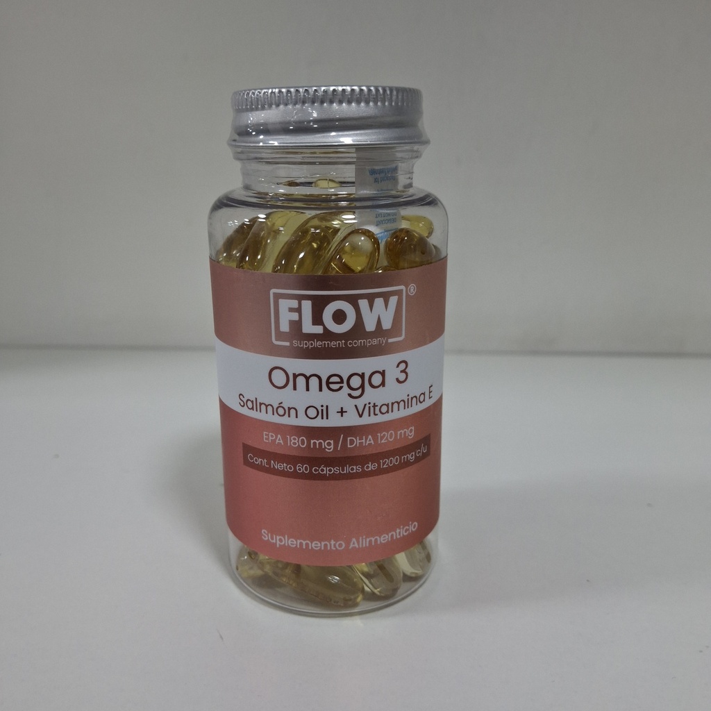 Omega 3 + Salmon Oil + Vitamina E | Flow 60 Capsulas