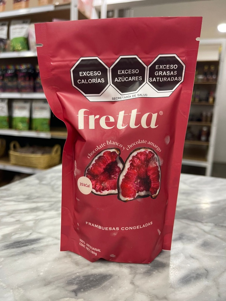 Frambuesas con Chocolate Dulce Amargo | Fretta 180 g