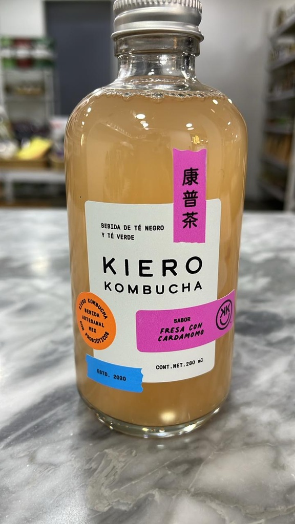 Fresa Cardamomo Mini | Kombucha Casadiez 280 ml
