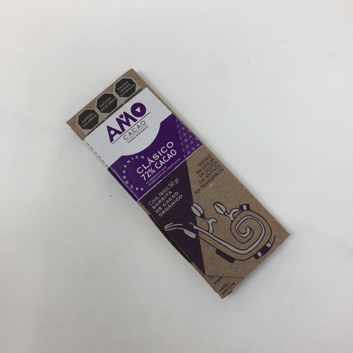 Cacao 72% Barra Clásico | Amo Cacao By MNMS 42 grs