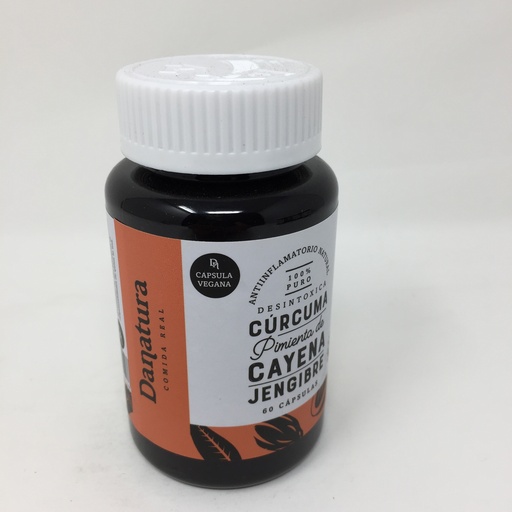 Curcuma Jengibre y Pimienta de Cayena | Danatura 60 Capsulas