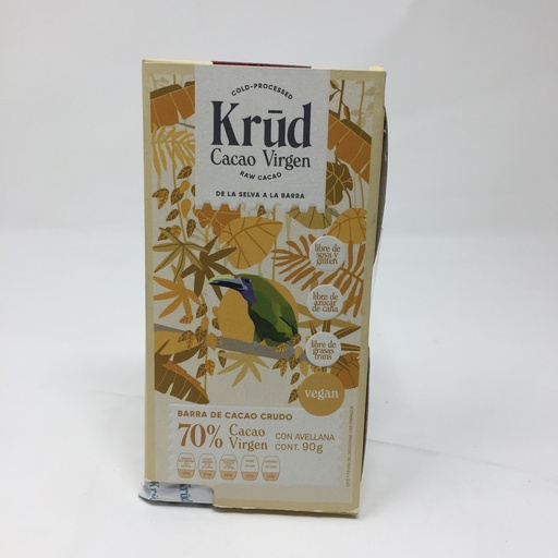Cacao Virgen 70% con Avellana Krud | KaraDeniz 90 grs