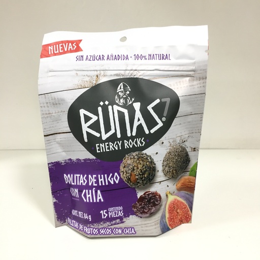 Bolitas de Higo con Chia Almendra y Ciruela | Runas 15 pz