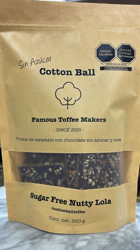 Caramelo con Chocolate Sin Azucar y Nuez | Cotton Ball