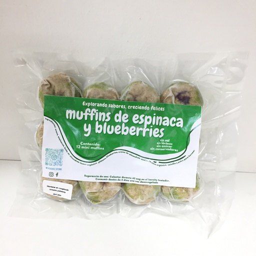 Mini Muffins de Espinaca y Blueberries Sin Azúcar | Casadiez 