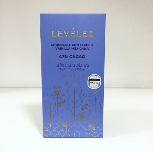 Levelez | Chocolate Almendra Blanca 47% Cacao | 60g
