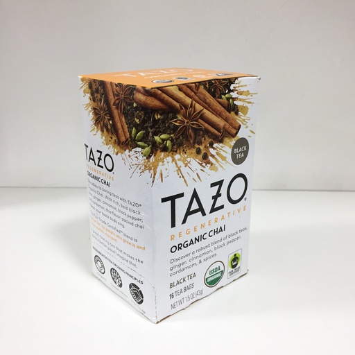 Tazo | Te Negro Regenerativo Sabor Chai | 16 Bolsas