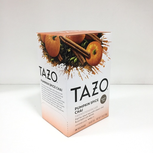 Tazo | Te con Canela, Gengibre, Cardamomo, Calabaza Chai | 20 Bolsas