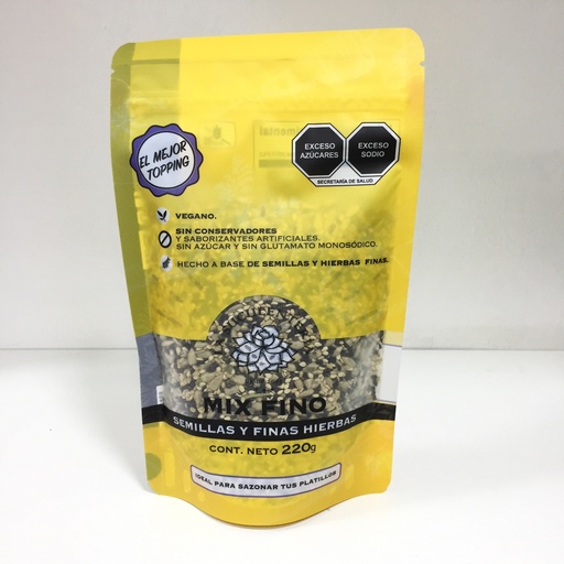 Mix Fino, Semillas y Finas Hierbas Sazonador | La Suculenteria 220 g